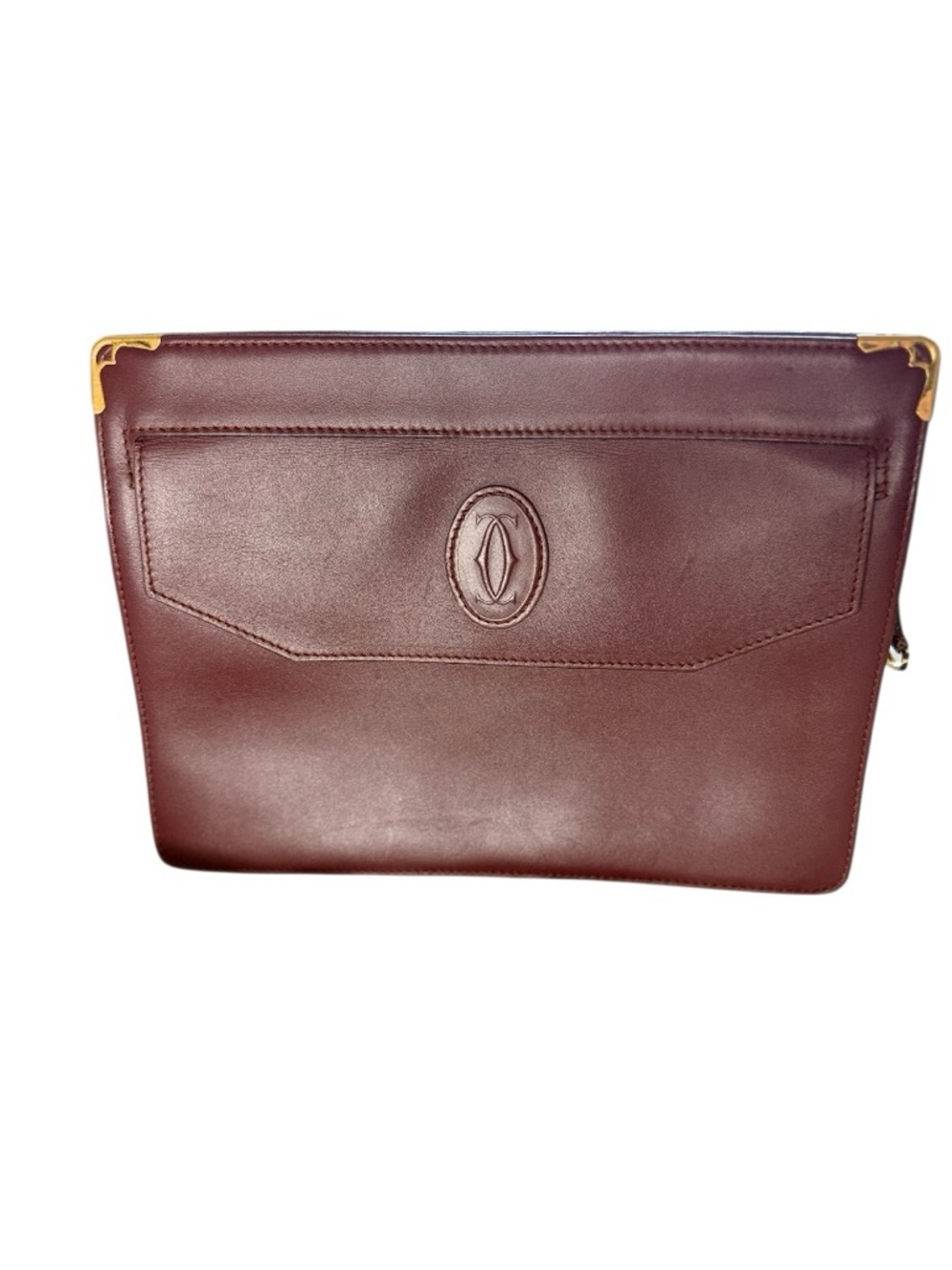 Cartier Burgundy Clutch - Picture 1 of 13